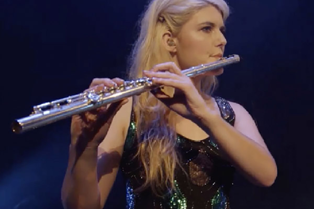 Stephanie Alice flutist and composer performing in Japan